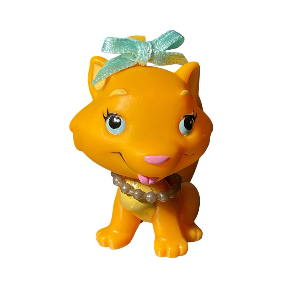 MGA Yummi Land Creme Soda Pop Girls HOLLY HONEY HUSKY Dog Figure Orange Bow Pet